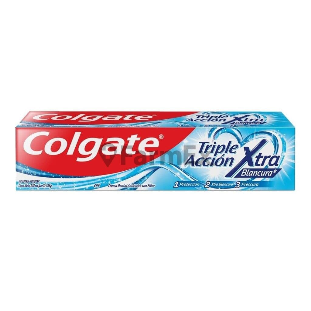 Colgate Crema Dental "Triple Acción Xtra Blancura" x 125 mL Farmex-Fonasa-Persistente